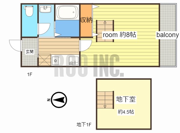 メゾンカナの物件間取画像